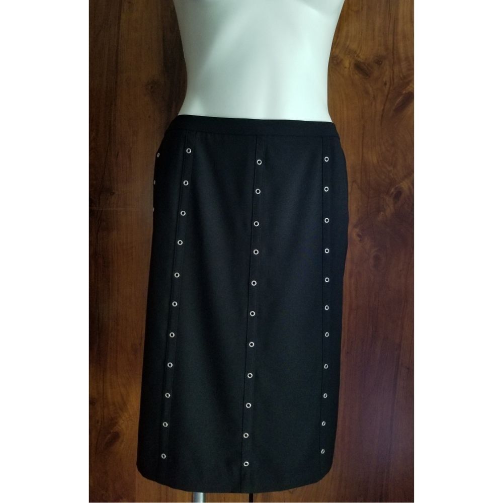 BCBGMaxazria Black Rivet Skirt